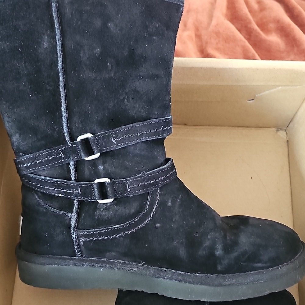 UGG Black Suede Palisade Winter Boots